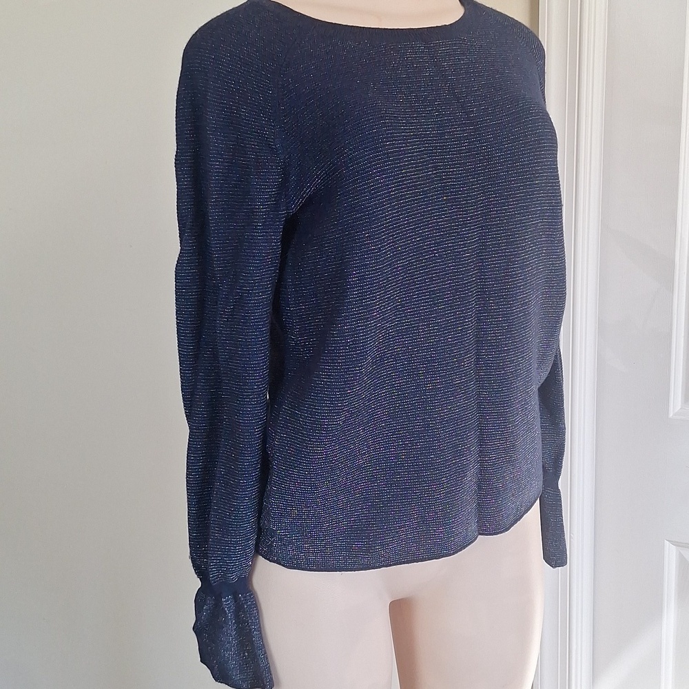 Banana Republic Midnight Blue Crew Neck Wool Blend Sweater Size S